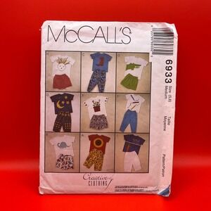6933 vintage‎ McCall's Sewing Pattern 2-8 Clothing T-Shirts Pants Shorts